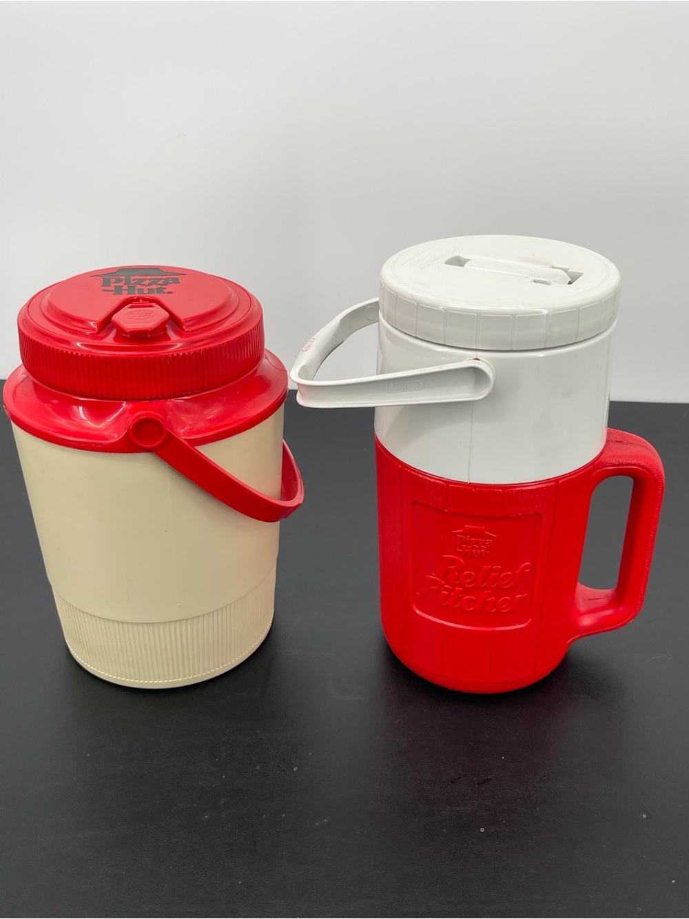 Vintage 80s 2 Pizza Hut Pepsi Thermos Style Insulated Drink Jugs Coleman Gott